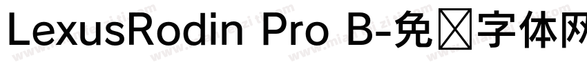 LexusRodin Pro B字体转换